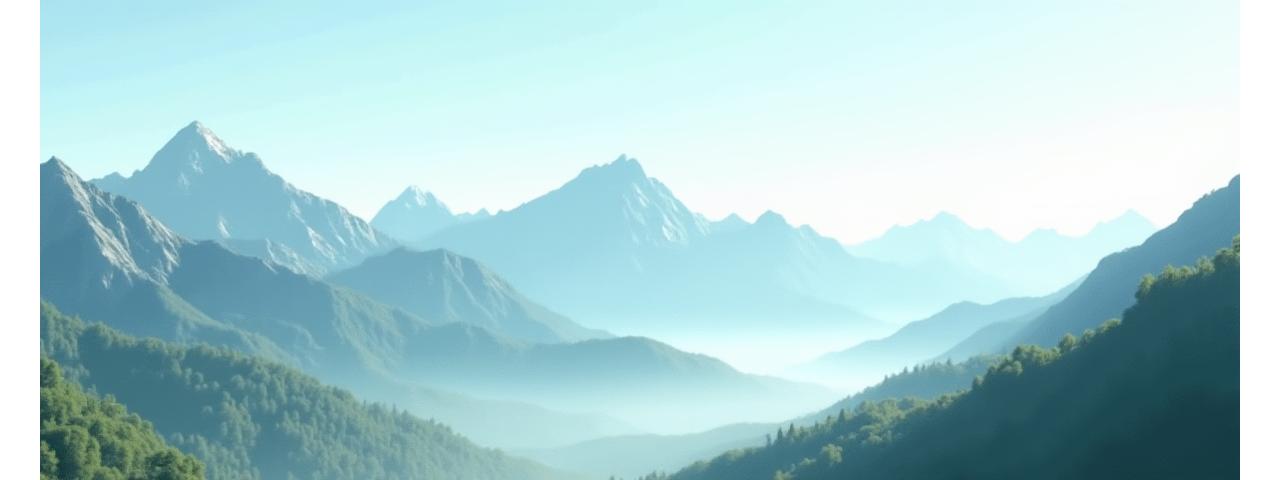 Stilisierte Schweizer Alpenlandschaft mit transparentem Overlay, das Geschäftsbedingungen symbolisiert