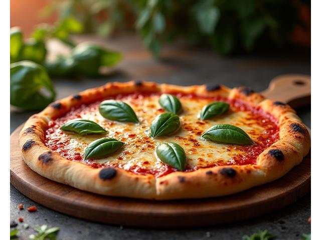 Frisch gebackene Pizza auf einem Pizzastein aus einem Grill