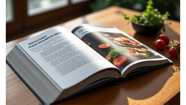 Ein aufgeschlagenes Grillbuch mit 50 Profi-Tipps