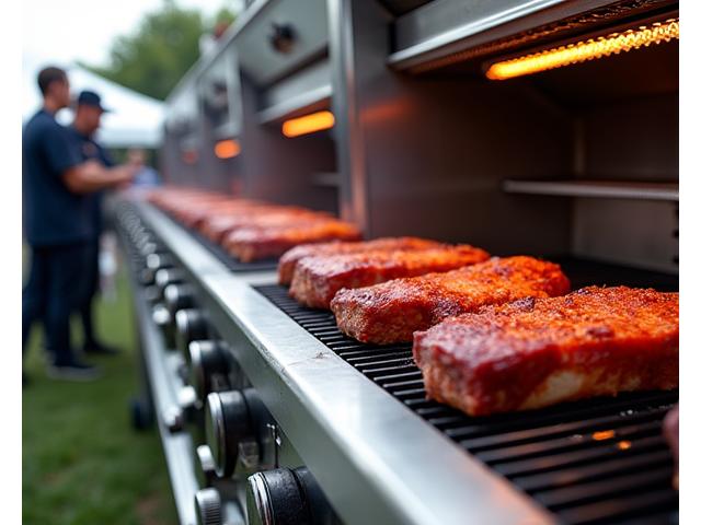 Professionelle BBQ-Catering-Ausrüstung für ein Outdoor-Event