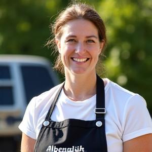 Porträt von Sandra Meier, Chef-Grillmeisterin