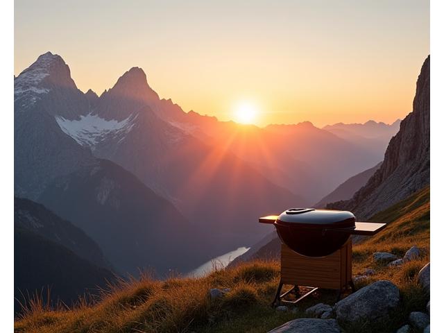 Majestätisches Schweizer Alpenpanorama bei Sonnenuntergang, symbolisch für die Verbindung von Tradition und Innovation von Alpenglüh Grillkultur.
